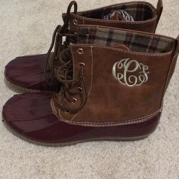 monogrammed sperry duck boots